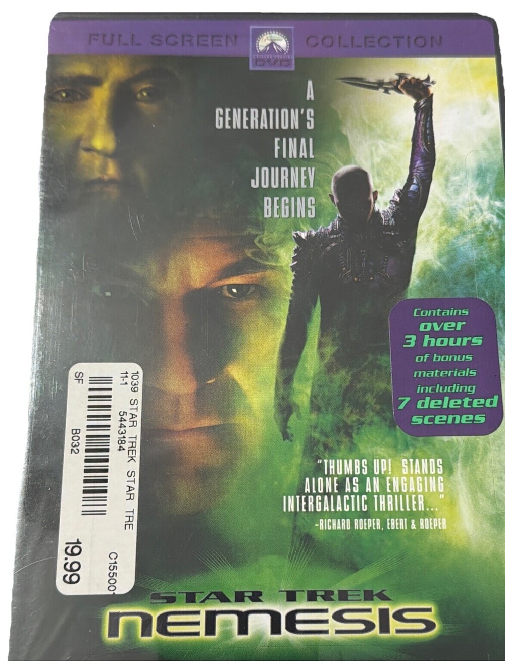 Star Trek: Nemesis (DVD, 2002) Patrick Stewart NEW, Sealed